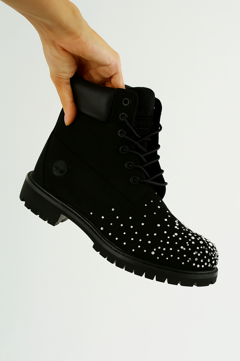 Timberland black custom strass classic