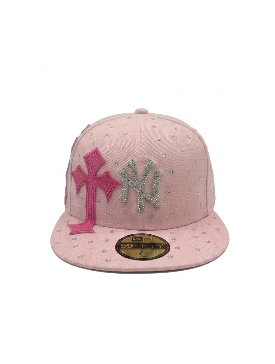 Capello Custom New Era NY Pink Cross