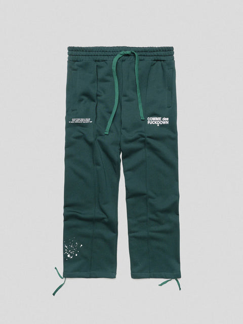 PANTALONE COMME des FUCKDOWN PANTALONE CON NERVATURE E STAMPA • VERDE