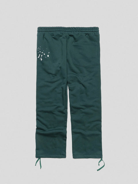 PANTALONE COMME des FUCKDOWN PANTALONE CON NERVATURE E STAMPA • VERDE