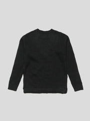 MAGLIONE COMME des FUCKDOWN   CON EFFETTO SOVRAPPOSTO SUL COLLO E RICAMO • NERO