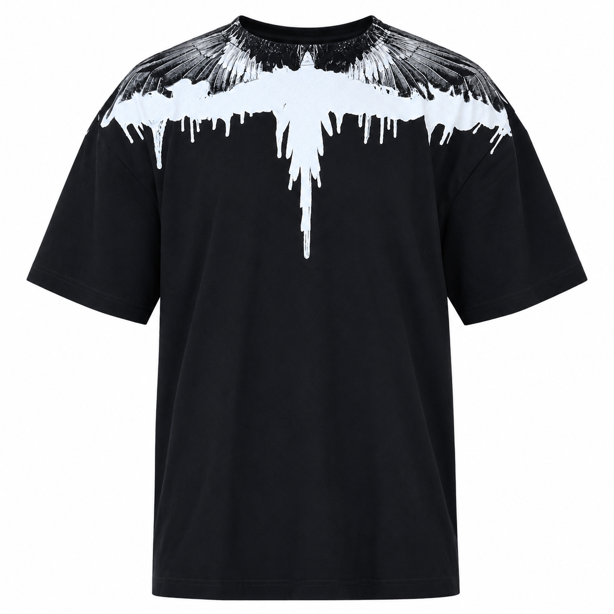 T-shirt County of Milan Black White Wings