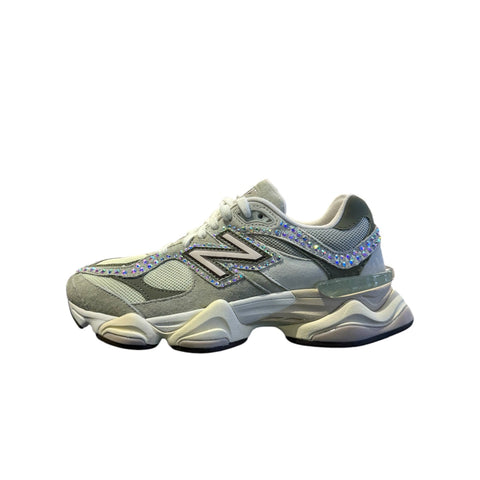 New balance 9060 green custom strass