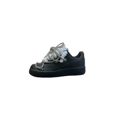 Air force one black custom rope  white brill