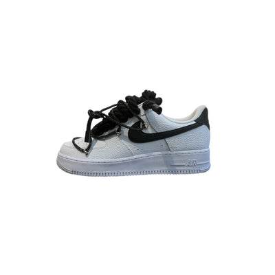 Air force low white black custom rope Brill White black