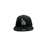 cap LA 59fifty Black custom frase destroyed
