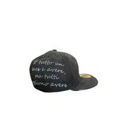 cap LA 59fifty Black custom frase destroyed