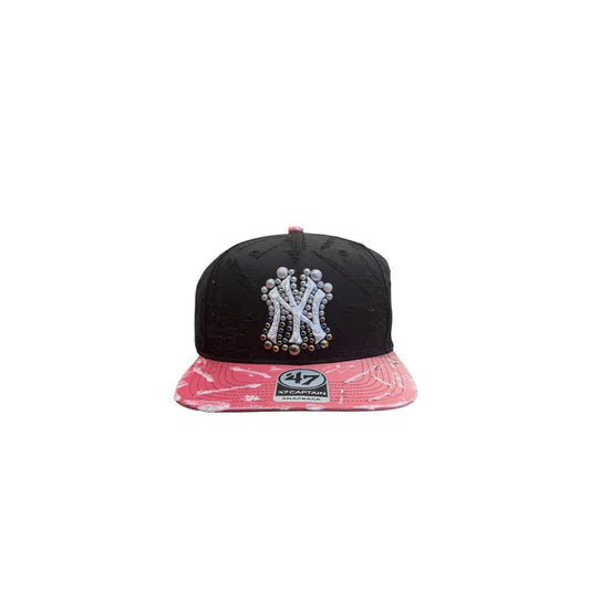 Cap 9fifty NY Balck Fux pearl