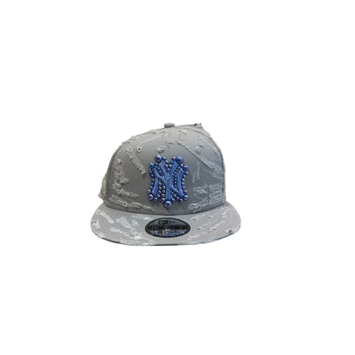 Cap 9fifty NY grey blue custom pearl little blue”