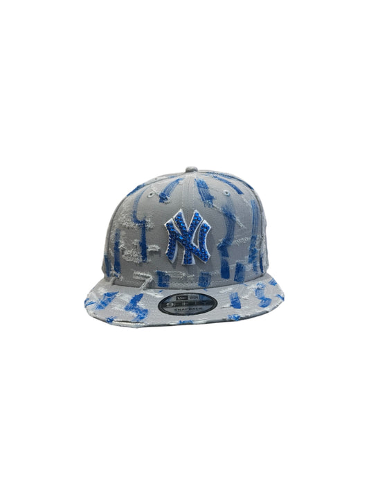 Cap 9fifty NY blue grey destroyed