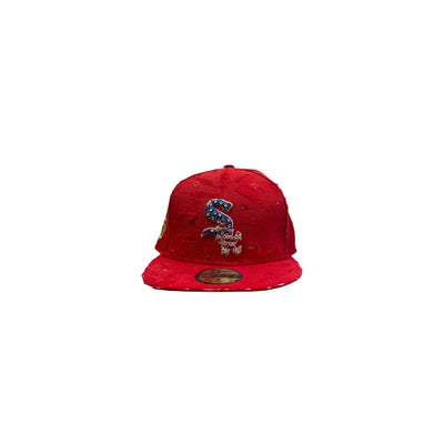 cap SOX 59fifty Red custom American brill