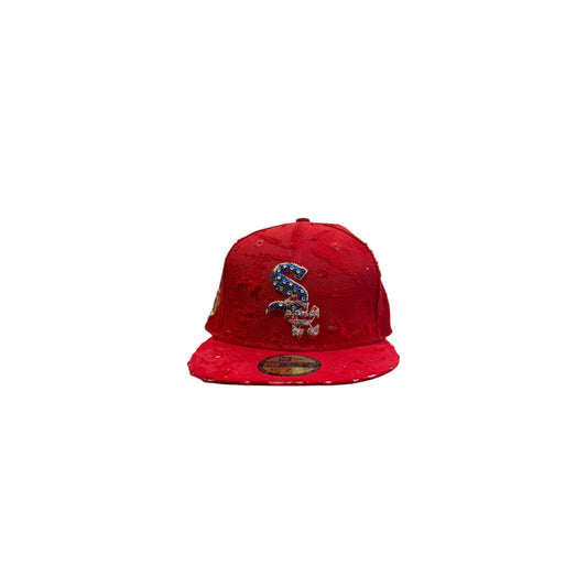 cap SOX 59fifty Red custom American brill