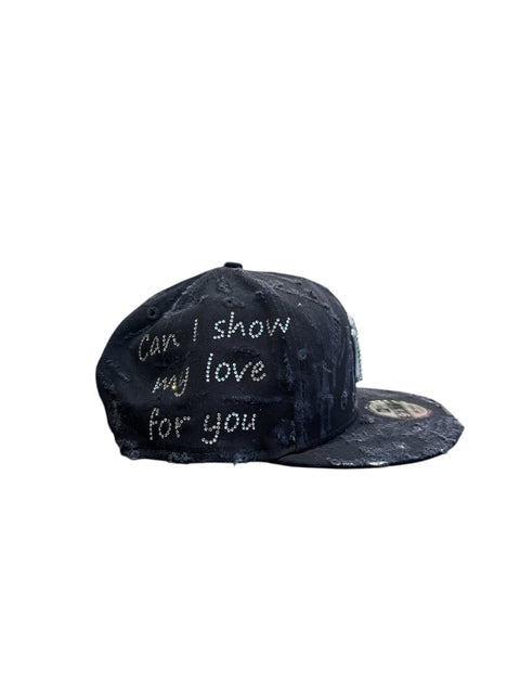 Cap 9fifty NY Dark blue  custom frase “Kenye”